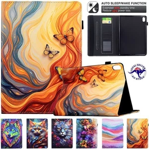 For iPad 5/6/7/8/9/10/11th A16 Mini Pro Air patten Leather Wallet flip back Case - Picture 1 of 60