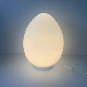 Lampe Œuf De Vianne France Style Fontana Arte Blanc Verre Soufflé Vintage 1970 - Picture 1 of 9