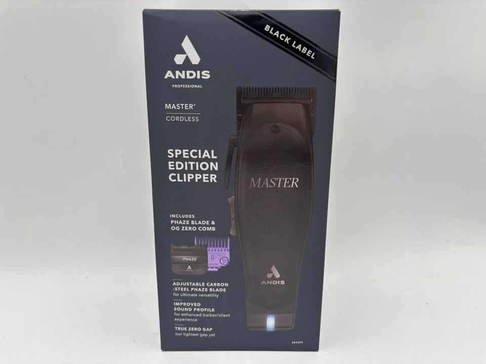 Andis Black Label  Professional Master Cordless Hair Trimmer 562305 - NEW in BOX - Image 1 of 1