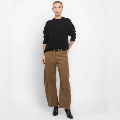 Pantalón para mujer Nili Lotan Tribeca en café talla 6 barril Foto 1 de 4