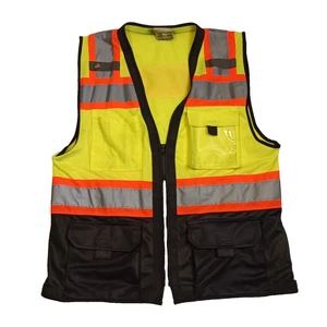 F&F ANSI ISEA 107‑2020 Type R Class 2 Hi‑Vis Safety Vest XL Pre-Owned - Picture 1 of 11