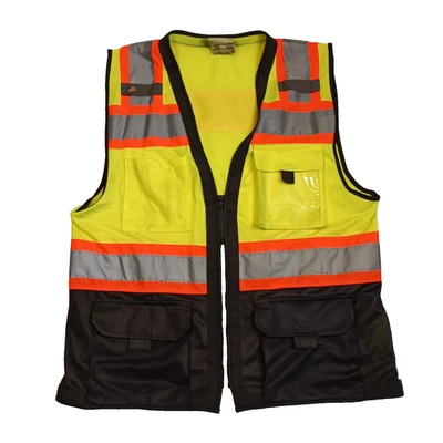 F&F ANSI ISEA 107‑2020 Type R Class 2 Hi‑Vis Safety Vest XL Pre-Owned - Image 1 of 4