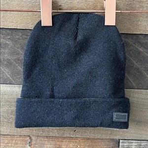Coach Unisex Merino Wool Dark Brown Beanie Hat - Picture 1 of 5