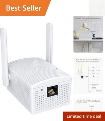 Universal WiFi to Ethernet Adapter - Verbinden Sie Ihren Drucker, TV & Spielekonsolen - Bild 1 von 4