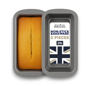 2LB Loaf Tins 2x Superior Double Coated Non Stick, (900g) Made In England - Picture 1 of 12