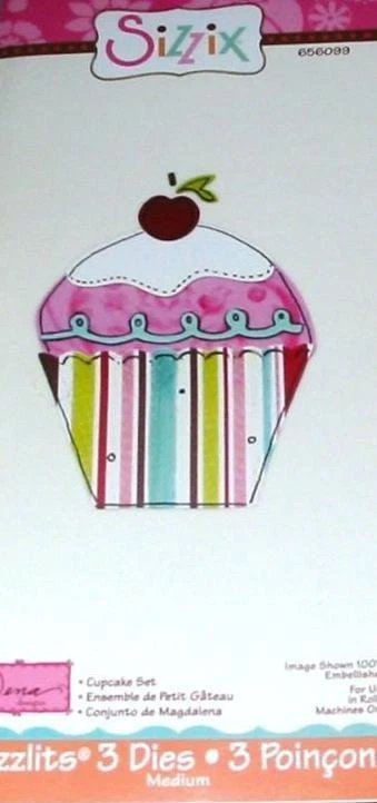 Sizzix Sizzlits Dies CUPCAKE SET 656221 3 MEDIUM DIES - Image 1 of 1