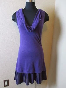 Free People lila Plisseekleid mit drapiertem Ausschnitt Größe Small S - Bild 1 von 6