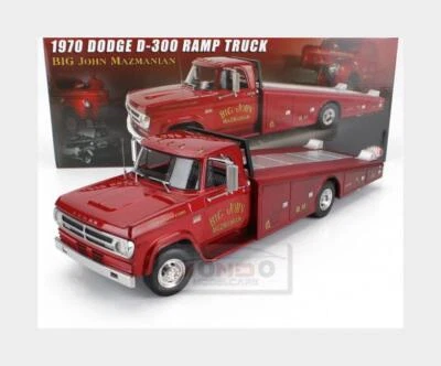 1:18 ACME Dodge D-300 Truck Ramp Car Transporter Mazmanian Racing 1970 A1801915 - Immagine 1 di 2