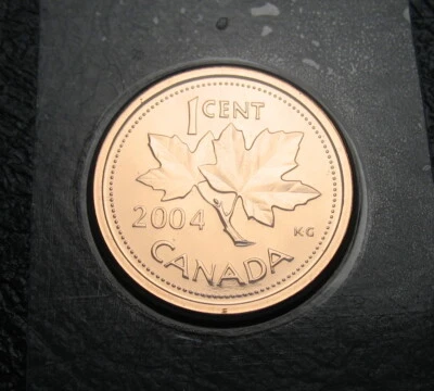 Canada 2004-p 1-cent Magnetic NBU (Proof-Like) Sealed in original hard plastic - Image 1 of 4