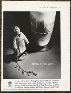 1939 Georg Jensen Gifts Print Ad Lamp Figurine Charm Bracelet - Picture 1 of 1