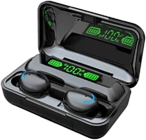 F9 TWS Wireless Earbuds 2000mAh Power Bank Case LED Display IPX7 Waterproof - Picture 1 of 9