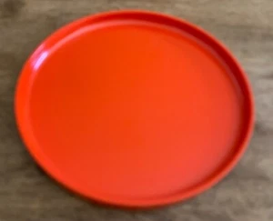 Lunch Salad Plate Heller Massimo Vignelli Plastic Melamine Mid Century Orange - Picture 1 of 2