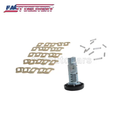 Cilindro de bloqueo de interruptor de encendido con kit de reparación de vaso para Chevy GMC Cadillac Foto 1 de 4