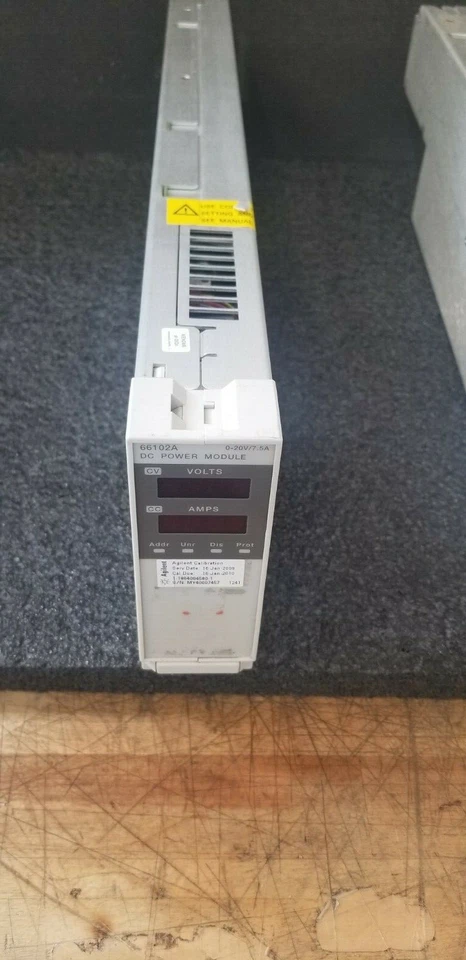 HP/Agilent 66102A 0-20V/7.5A DC Power Module Unit #1 - Image 1 of 1