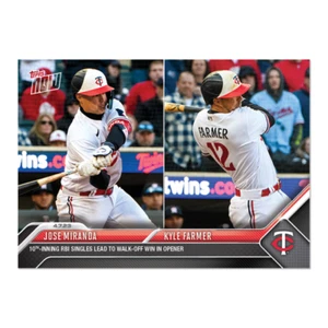 Jose Miranda/Kyle Farmer - 2023 MLB TOPPS NOW Card 68 - 10th Inning RBI Singles - Picture 1 of 2