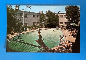 FORT WORTH Texas TX LORING HOTEL Vintage Postcard pool - Picture 1 of 2
