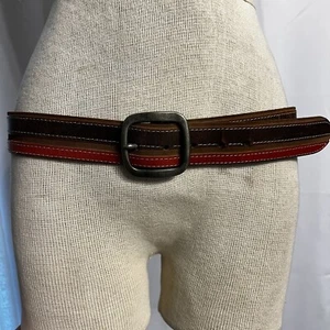 Cinturón Mujer French Connection’s 70s 80s 90s Estilo Marrón Negro y Rojo Talla 30 - Imagen 1 de 13