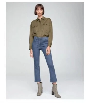 New Rag and Bone Hana Cropped Slim Fit Boot-Cut Jean Size 24 NWT $210 - Image 1 of 4