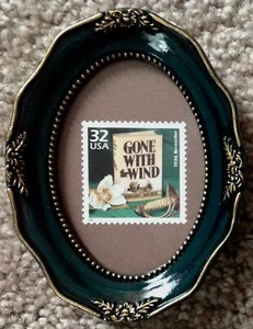 FRAMED UNUSED 1998 POSTAGE STAMP HONORING "GONE WITH THE WIND" NOVEL - Picture 1 of 2