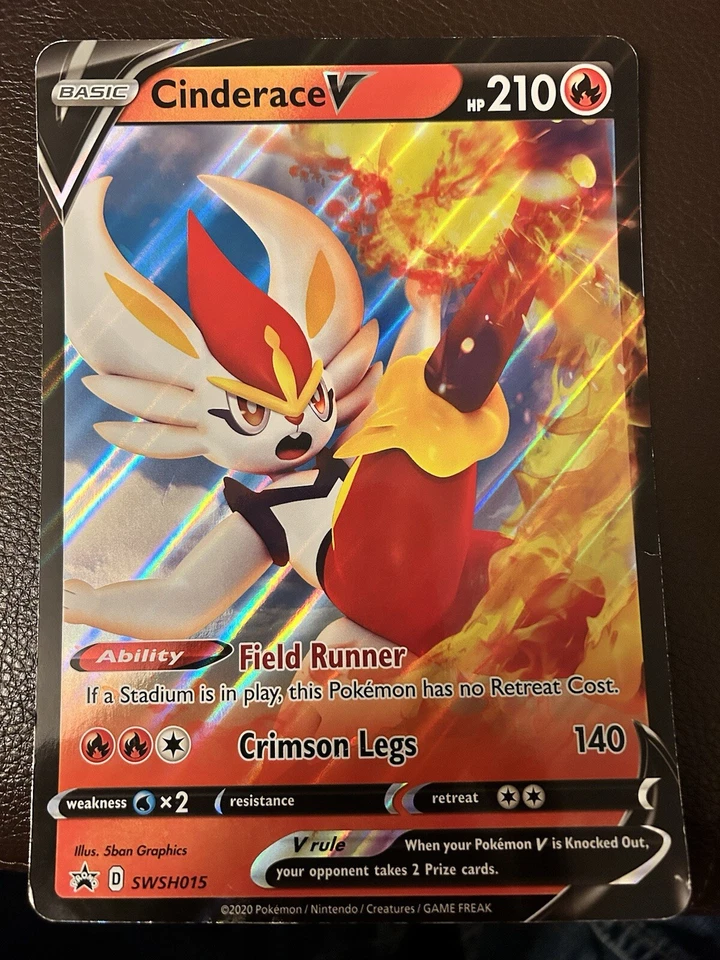 Cinderace V SWSH015 SWSH: Sword & Shield Promo Cards Jumbo Holo Pokémon - Image 1 of 2