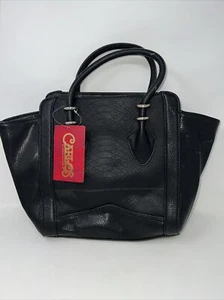 Carlos by Carlos Santana schwarz Kunstleder Schulterriemen Griff Handtasche Neu mit Etikett lesen - Bild 1 von 11