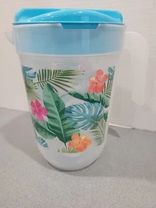 1 Gallon /4L Large Plastic Straining Pitcher Clear Water Carafe Jug Juice Mixing - Picture 1 of 4