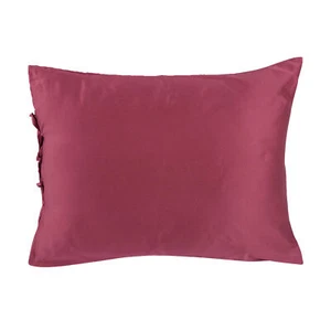 Juego de dos fundas de almohada de tamaño estándar de Borgoña 100 % algodón - Imagen 1 de 1