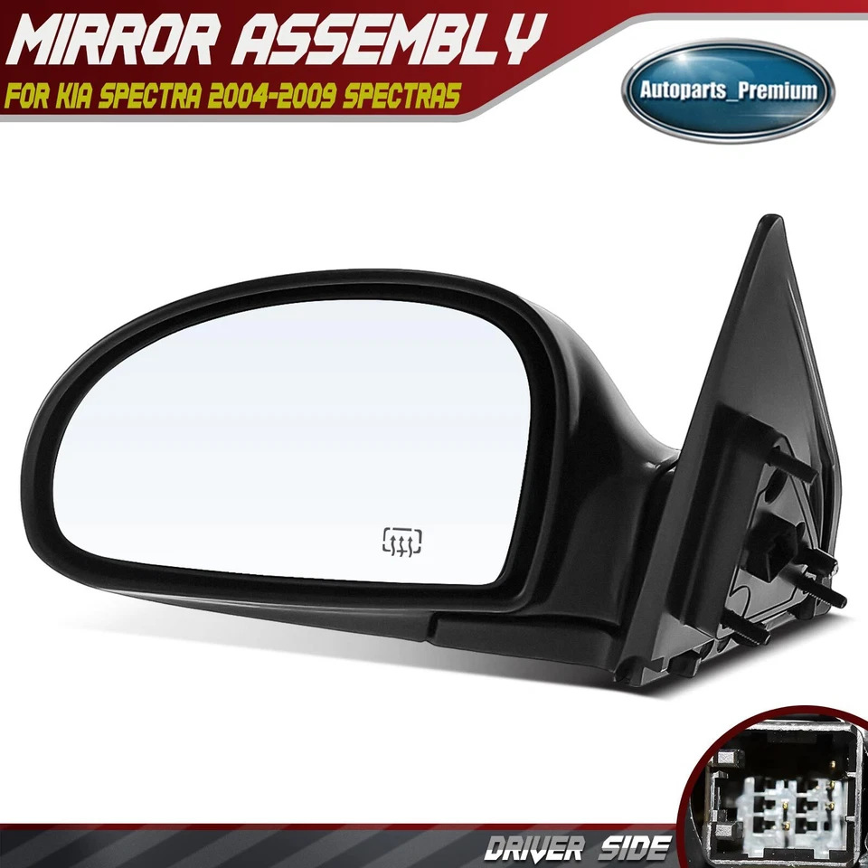 Espejo retrovisor eléctrico izquierdo del conductor con calefacción para Kia Spectra 2004-2009 Spectra5 2005-2007 Foto 1 de 4