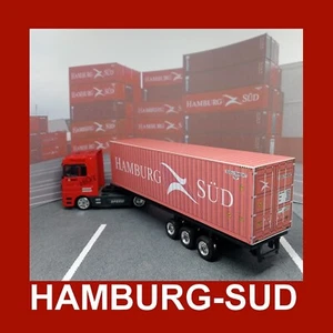 Hamburg-Sud Model Rail Freight Shipping Containers x 4 OO 40ft Gauge 1:76 - Foto 1 di 5