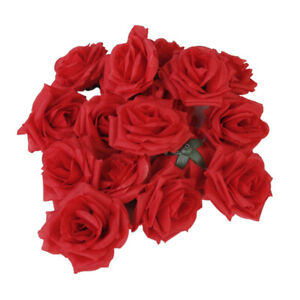  20 Pcs Silk Rose Head Roses Artificial Flowers Faux Petals Bulk The