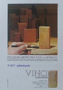 PUBLICITE FLAMINAIRE BRIQUET PRESTIGE VINCI OR MASSIF DE 1967 FRENCH AD PUB - Picture 1 of 1