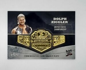 Dolph Ziggler U.S. CHAMPIONSHIP PLATE - 2014 Topps Chrome WWE 