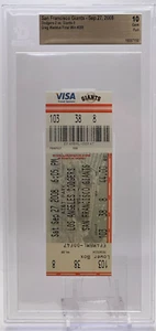 Greg Maddux MLB Final Win 355 Ticket Stub Giants PSA 9/27 2008 Giants Milestone - Picture 1 of 11