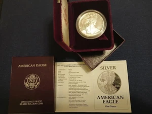 1992 S Proof Silver American Eagle $1 Deep Cameo OGP / COA - Picture 1 of 1