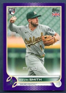 Kevin Smith Rookie 8/25 Purple 2022 Topps UK Edition 131 RC Athletics A's Card - Bild 1 von 2