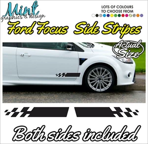 Calcomanías FORD FOCUS ST Zetec rayas RS 5 puertas pegatinas gráficos GRATIS P&P 1006 - Imagen 1 de 3