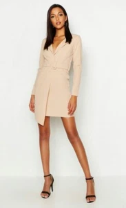 boohoo blazer dress UK 12 womens tall evening party (Missing Belt) - Picture 1 of 3