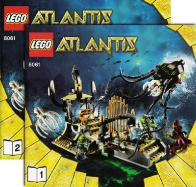 🧱 LEGO New Instruction 8061 Atlantis Gateway of Squid Manuals 1-2 Only No Parts - Image 1 of 2