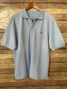 Tommy Bahama Poloshirt Kurzarm Blau Einfarbig Marlin Logo Herren Größe: Large - Bild 1 von 7