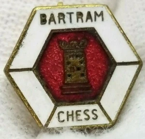 Bartram Chess Club High School Lapel Pin Philadelphia PA Vintage Badge Enameled - Picture 1 of 12