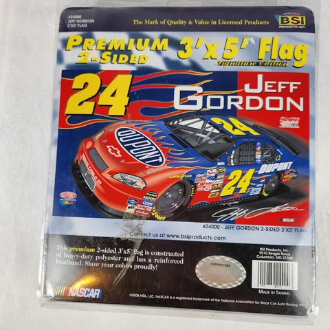 Jeff Gordon #24 Flag 3' X 5' Premium 2 Sided Signature Edition by BSI New Cover