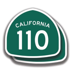 California State Route 110 Aufkleber 2 Decals Straßenschild Bogo Highway - Bild 1 von 1