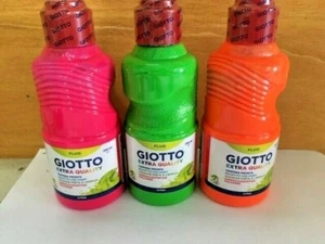 3 Giotto tempera pronta da 250 ml pittura bambini disegni tempere colori fluo - Foto 1 di 3