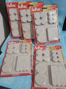 5 X 33 Piece Feltac Furniture Floor Protector Felt Pads Self Adhesive Pks Madico - Picture 1 of 3