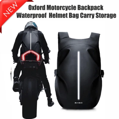 Motorcycle Backpack Waterproof Helmet Luggage Backpack Mens Bag Accessories Foto 1 de 4
