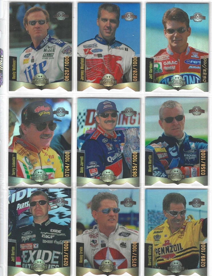 *1998 Maxximum TWO * FIELD GENERALS # 1 Rusty Wallace-#620/1000!--1 CARD ONLY!* - Image 1 of 2