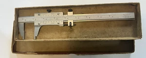 L.S. Starrett Co No. 123 8.5 In Caliper Hardened Steel USA Ex Cond Original Box - Picture 1 of 8
