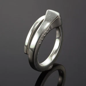 MODEDESIGNER GUCCI STERLINGSILBER DAMEN WICKELRING GRÖSSE 4,75 HERGESTELLT IN ITALIEN - Bild 1 von 11