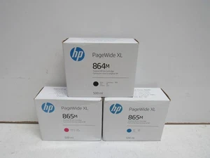 LOTE DE 3! GENUINO HP 864M/865M (3ED87A/3ED89A/3ED90A) 500 ML ANCHO PÁGINA XL TINTA - Imagen 1 de 1