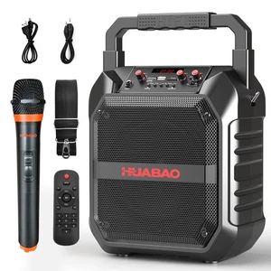 Karaoke Maschine, Tragbarer Bluetooth Lautsprecher mit kabellosem Mikrofon für Erwachsene... - Bild 1 von 9